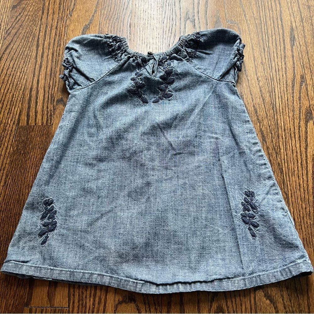 🍭6/$30 Old Navy Floral Chambray Short Sleeve Drews for Toddler Girl - 12-18 m